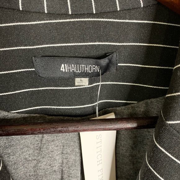 41 Hawthorn black stripe blazer size L - Picture 2 of 6